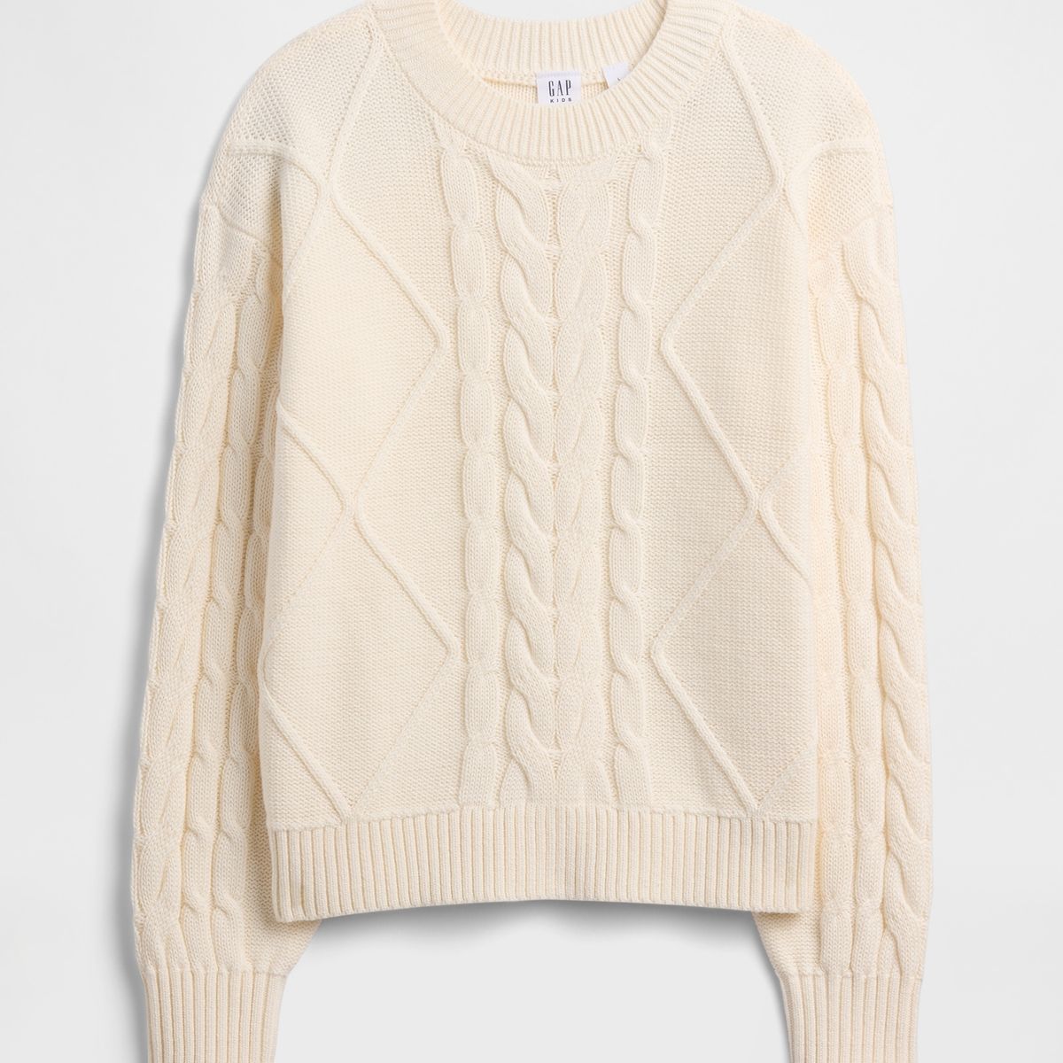 GAP - Sweater Niña Crew Blanco Gap