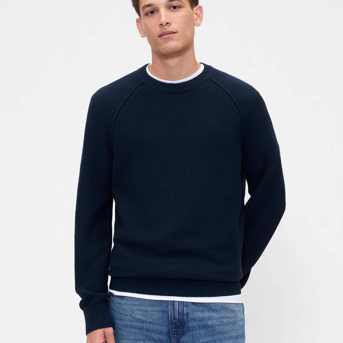 GAP - Sweater Hombre Crew Azul Gap