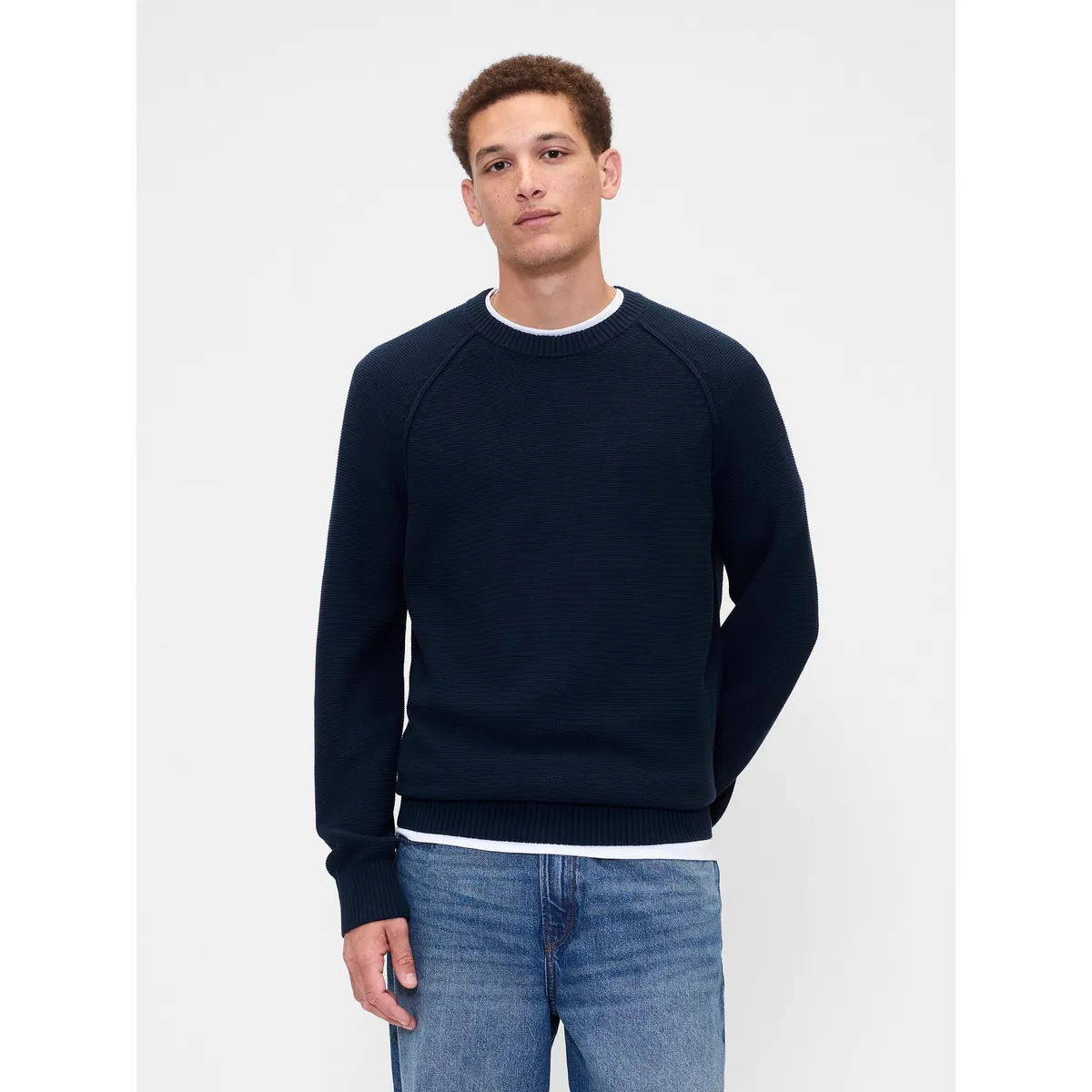GAP - Sweater Hombre Crew Azul Gap