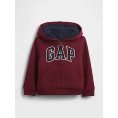 GAP - Polerón Toddler Niño Con Gorro Con Cierre Cozy Rojo