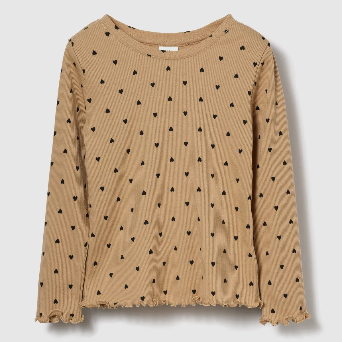 GAP - Polera Toddler Niña Gap Manga Larga Café