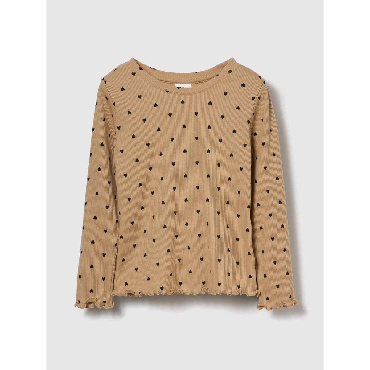 GAP - Polera Toddler Niña Gap Manga Larga Café