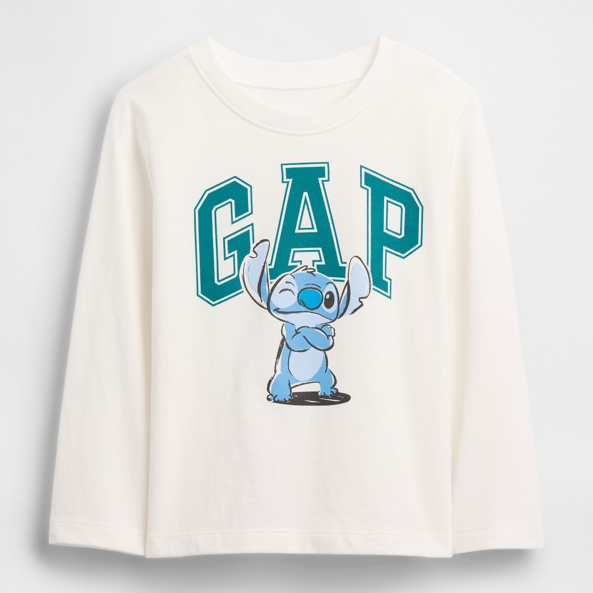 GAP - Polera Toddler Niño Manga Larga Blanco Gap