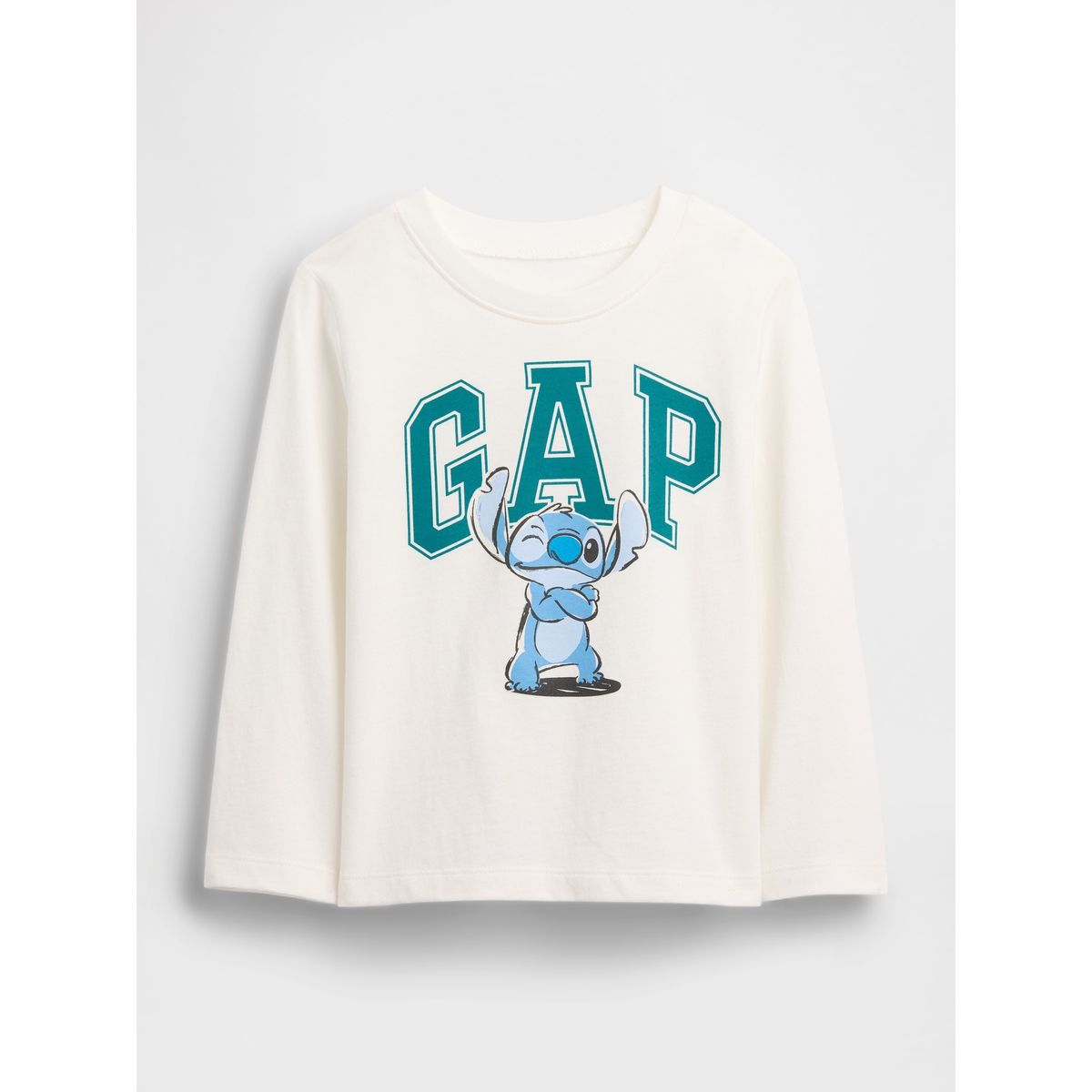 GAP - Polera Toddler Niño Manga Larga Blanco Gap