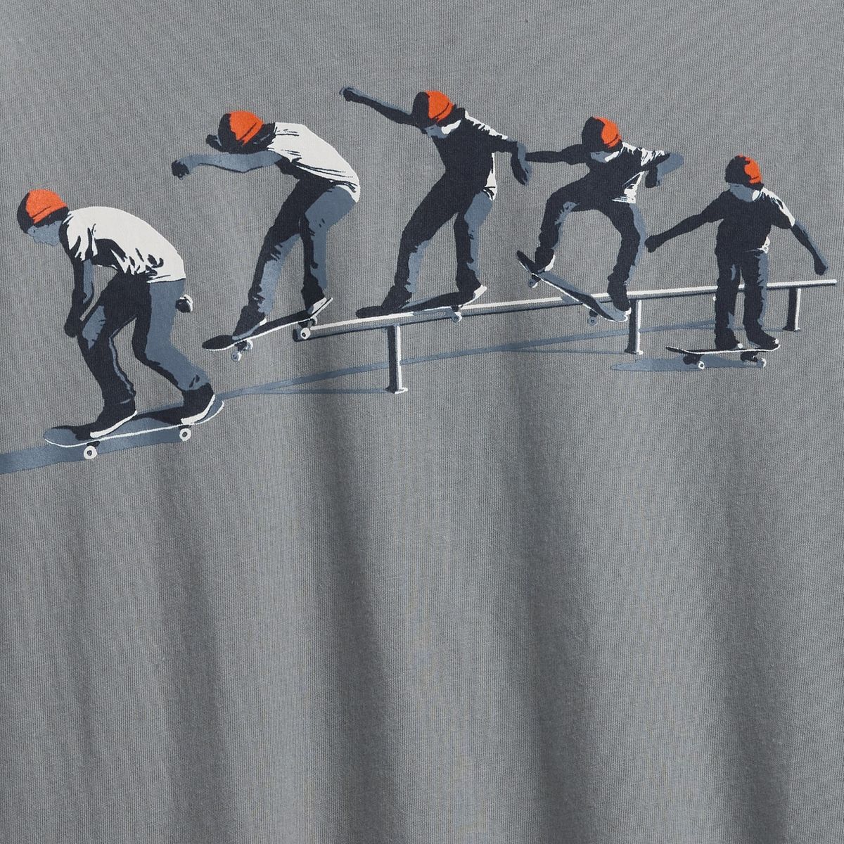 GAP - Polera Niño Gap Manga Larga Graficas Gris