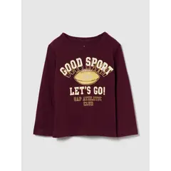 GAP - Polera Toddler Niño Manga Larga Graficas Rojo