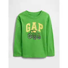 GAP - Polera Toddler Niño Manga Larga Graficas Verde