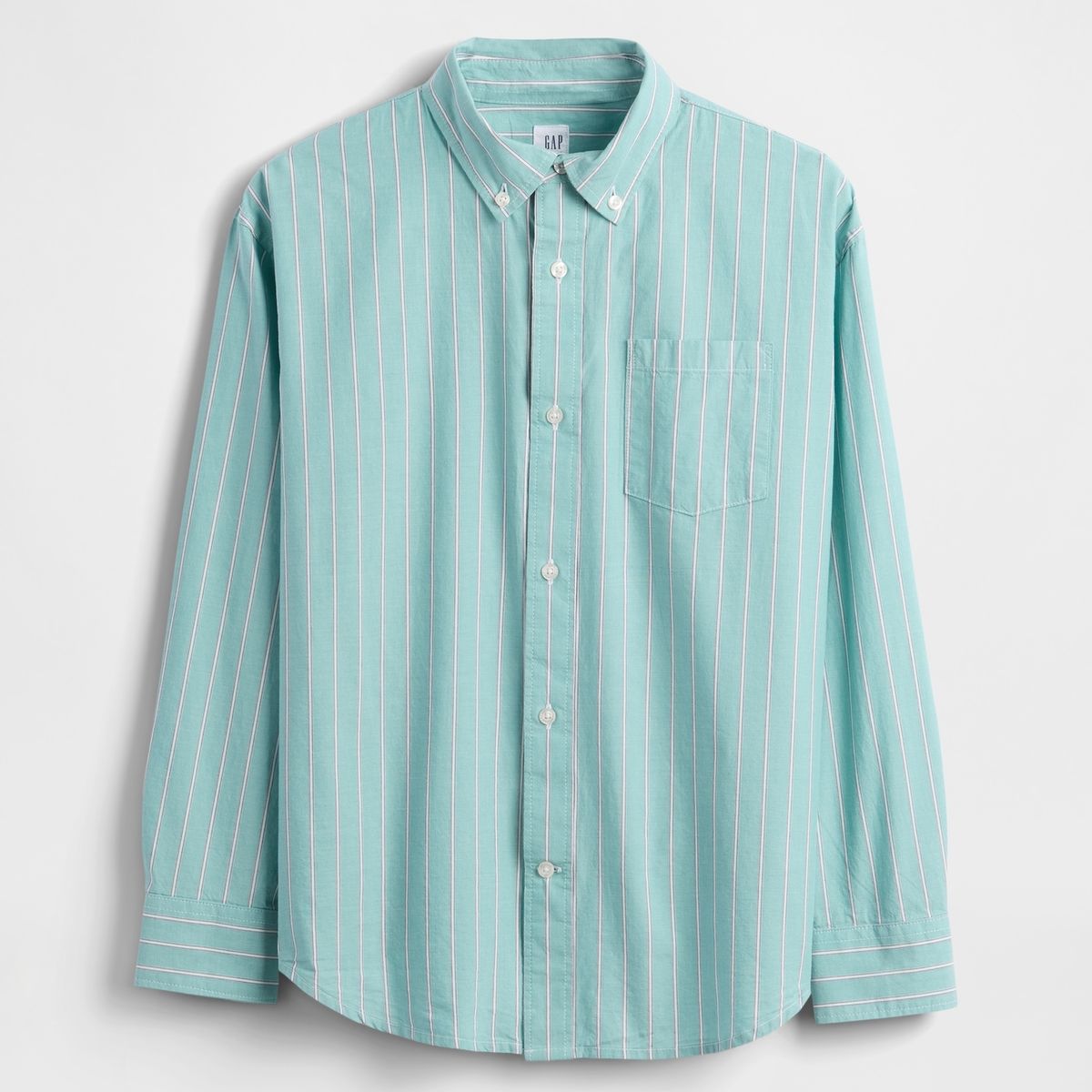 GAP - Camisa Niño Gap Manga Larga Poplin Verde
