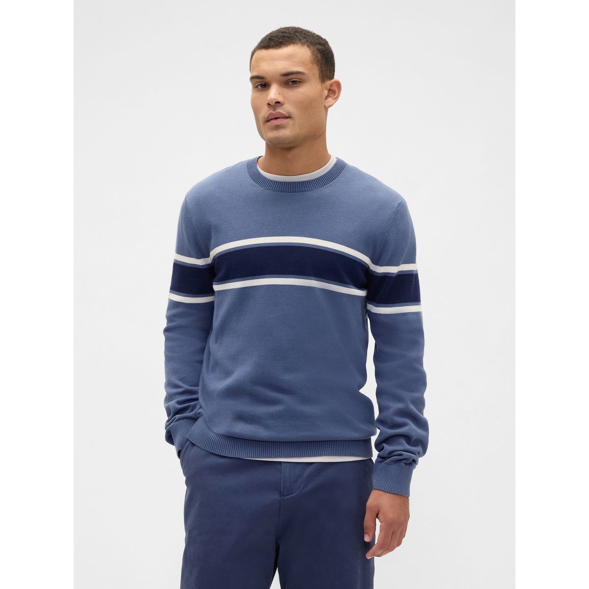 GAP - Sweater Hombre Crew Algodón Gap Azul