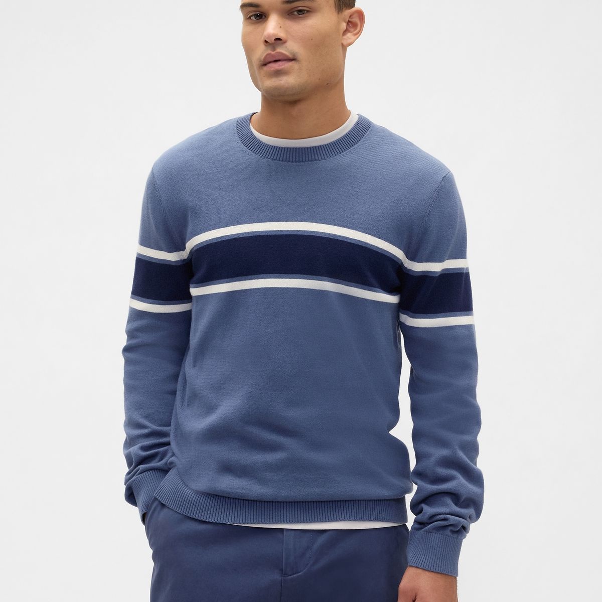 GAP - Sweater Hombre Crew Algodón Gap Azul