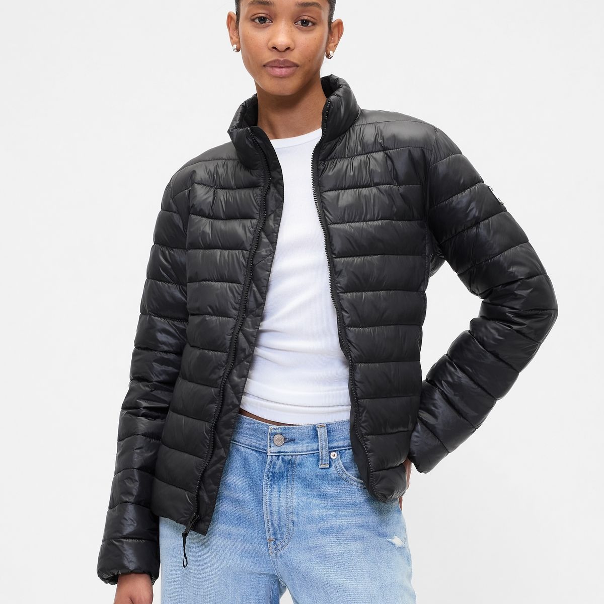 GAP - Chaqueta Mujer Puffer Negro Gap