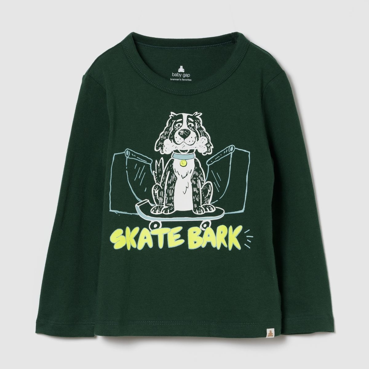 GAP - Polera Toddler Niño Manga Larga Graficas Verde Gap