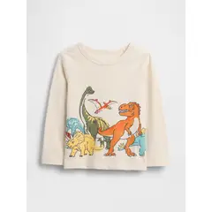 GAP - Polera Toddler Niño Manga Larga Graficas Beige