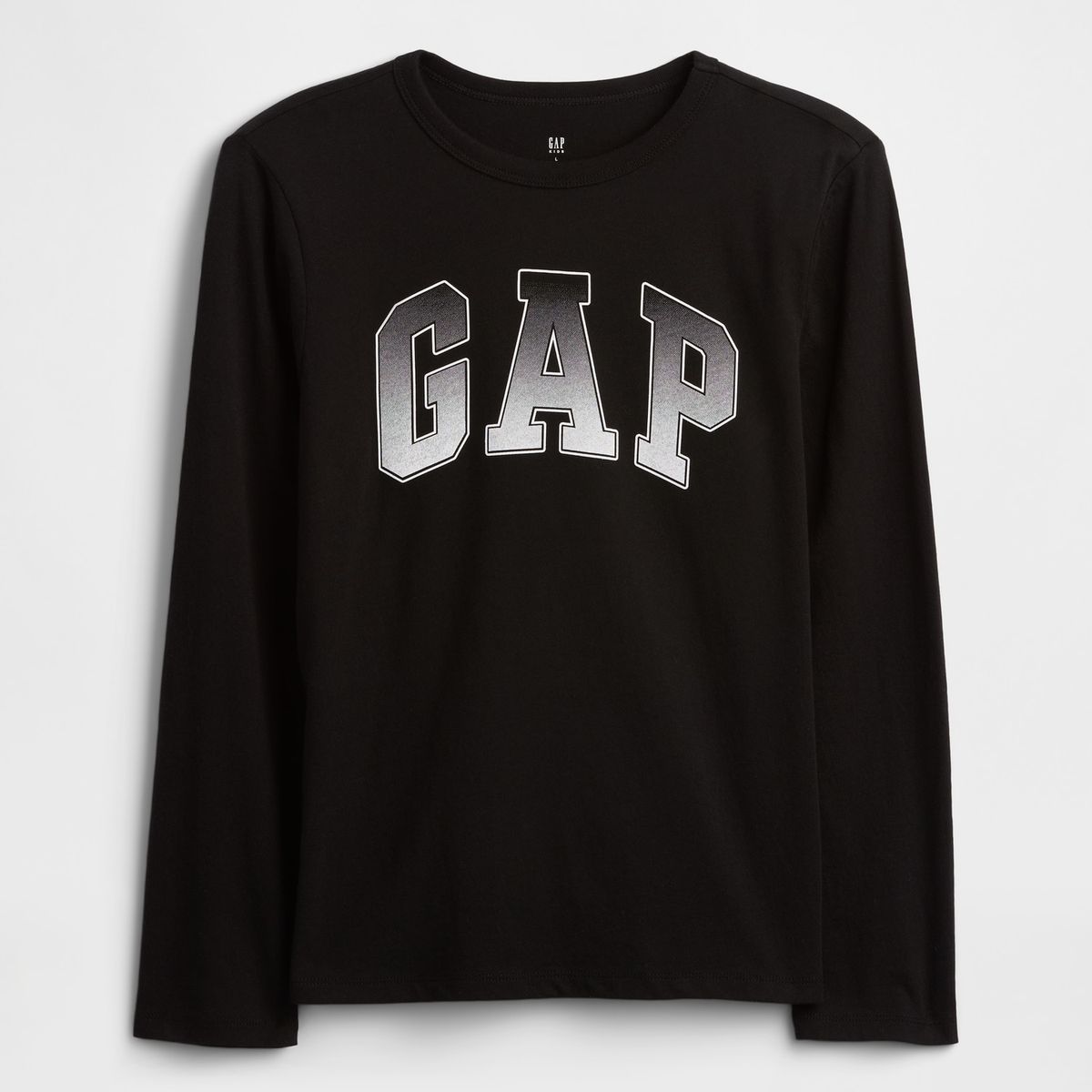 GAP - Polera Niño Gap Manga Larga Logo Negro