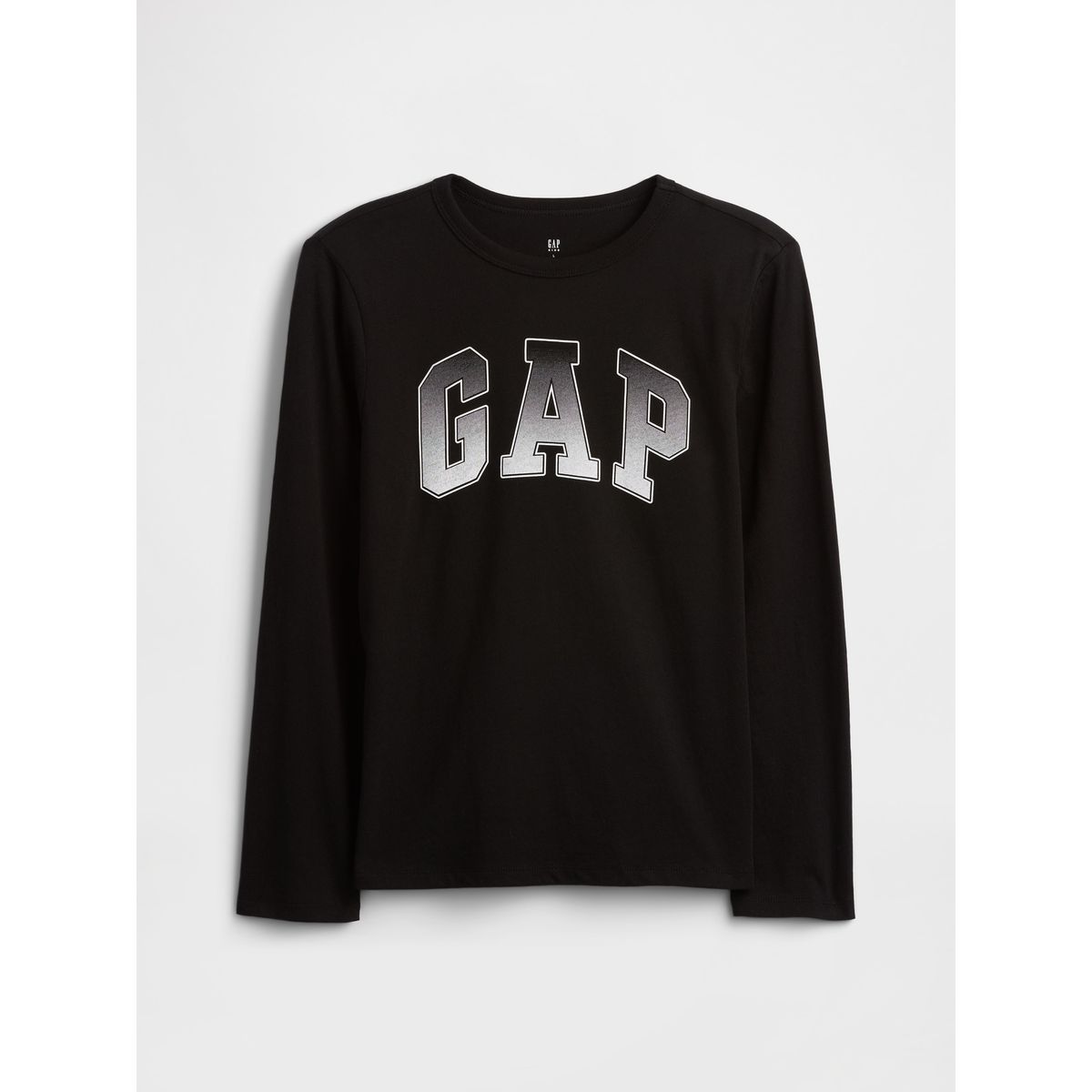 GAP - Polera Niño Gap Manga Larga Logo Negro