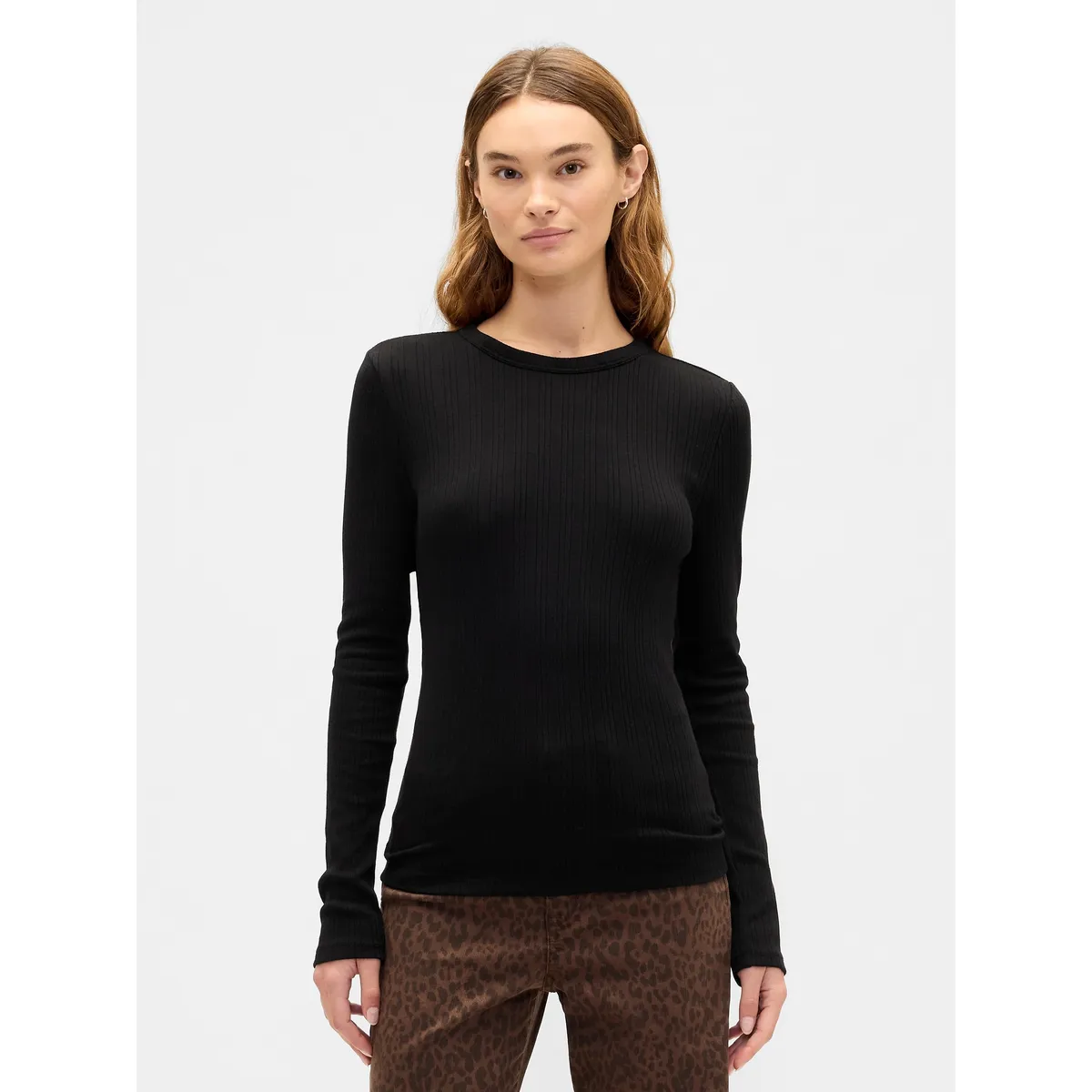 GAP - Polera Mujer Gap Manga Larga Negro