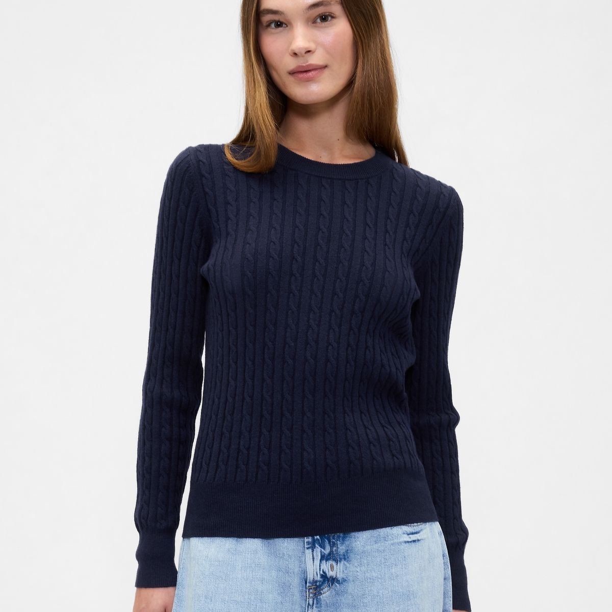 GAP - Sweater Mujer Cashsoft Azul Gap