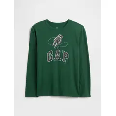 GAP - Polera Niño Manga Larga Graficas Verde