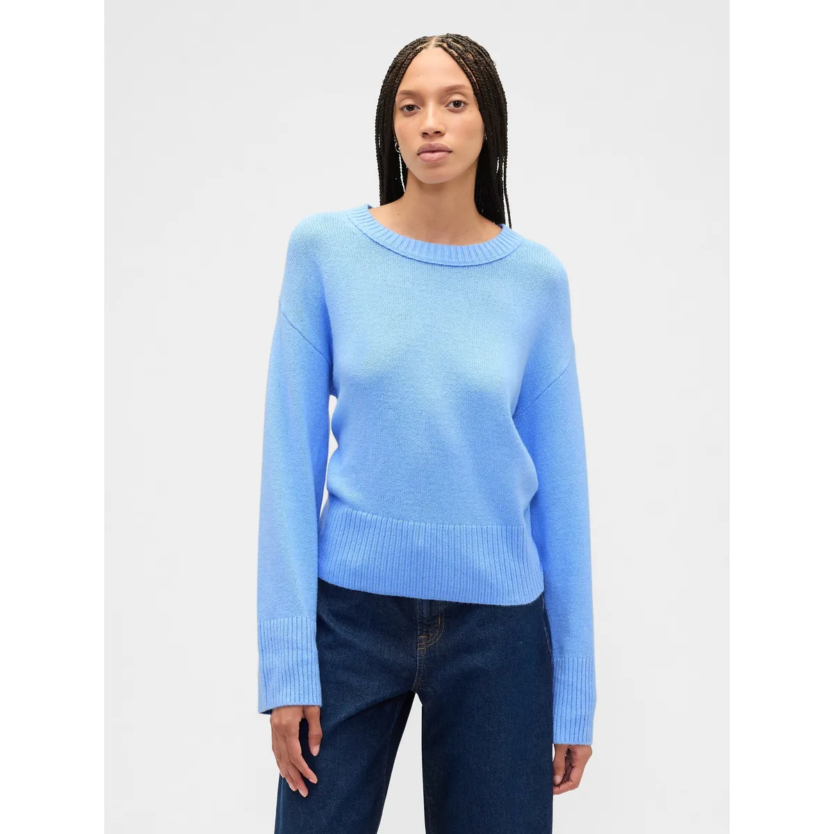 GAP - Sweater Mujer Cashsoft Azul Gap