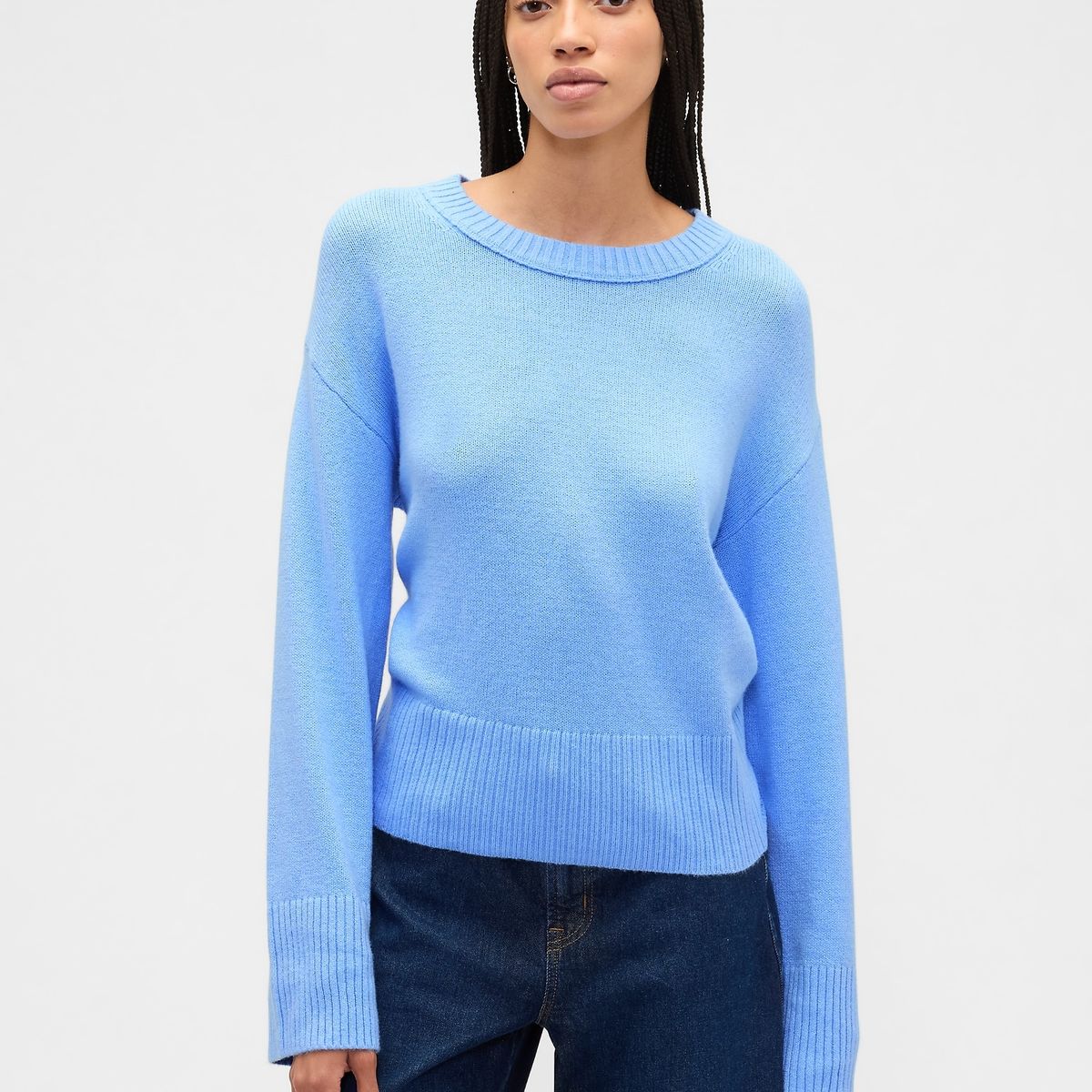 GAP - Sweater Mujer Cashsoft Azul Gap