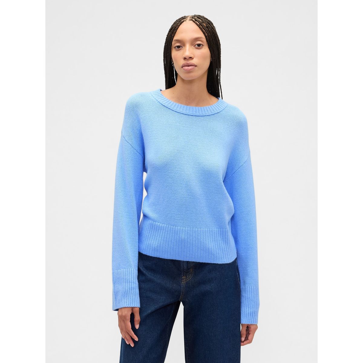GAP - Sweater Mujer Cashsoft Azul Gap