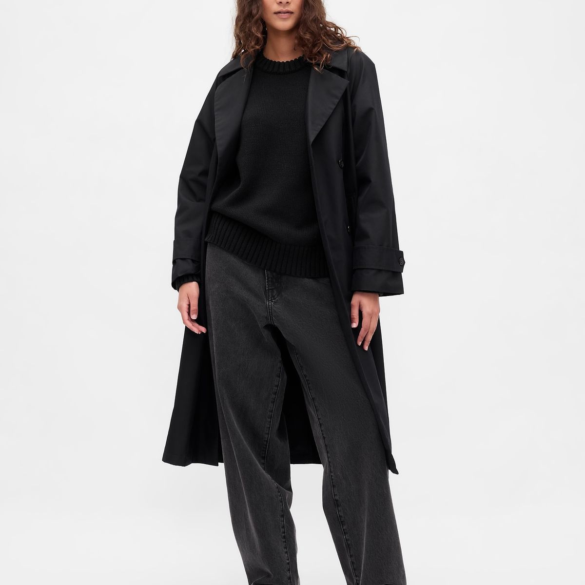 GAP - Sweater Mujer Crew Negro Gap