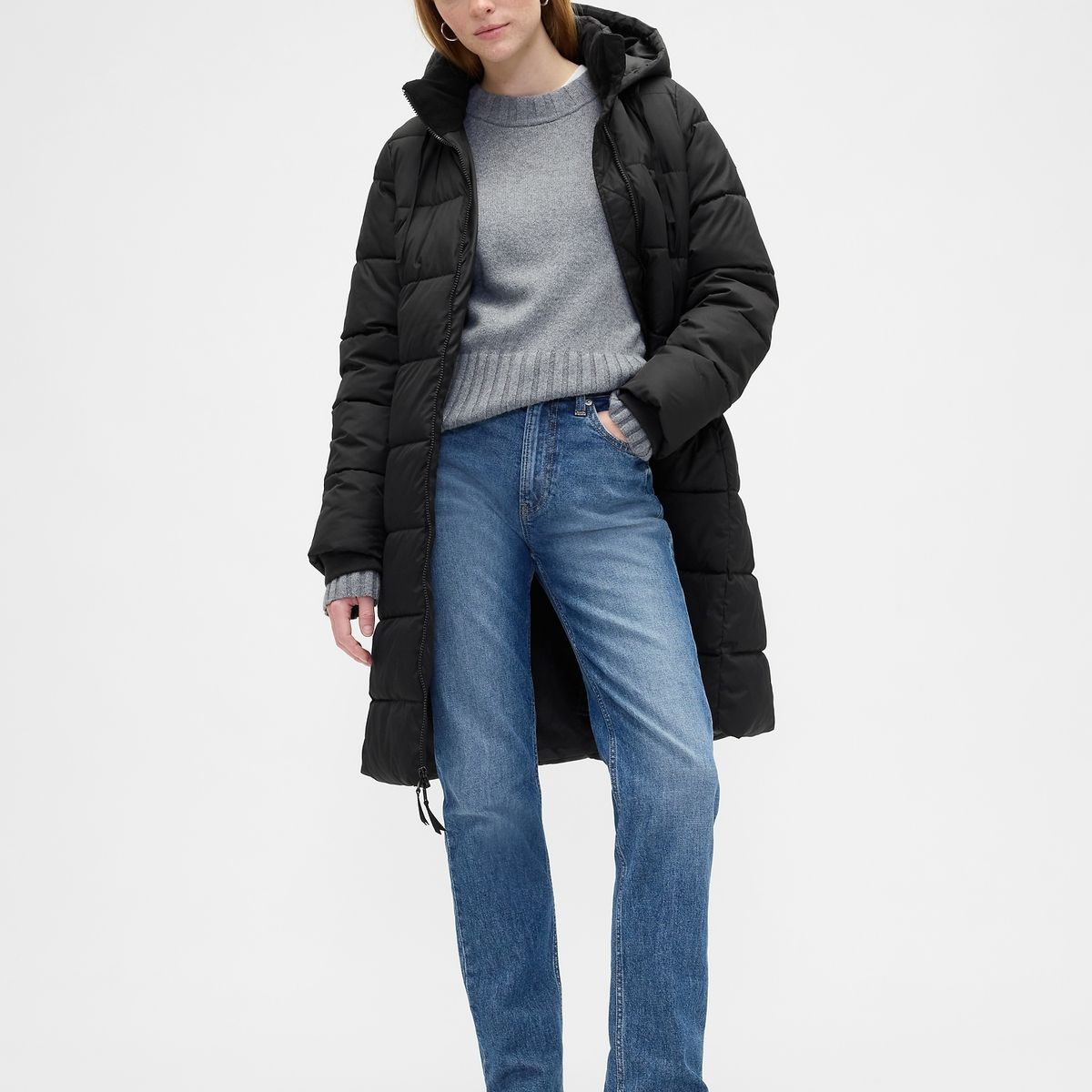 GAP - Chaqueta Mujer Puffer Negro Gap