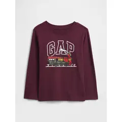GAP - Polera Toddler Niño Manga Larga Graficas Rojo
