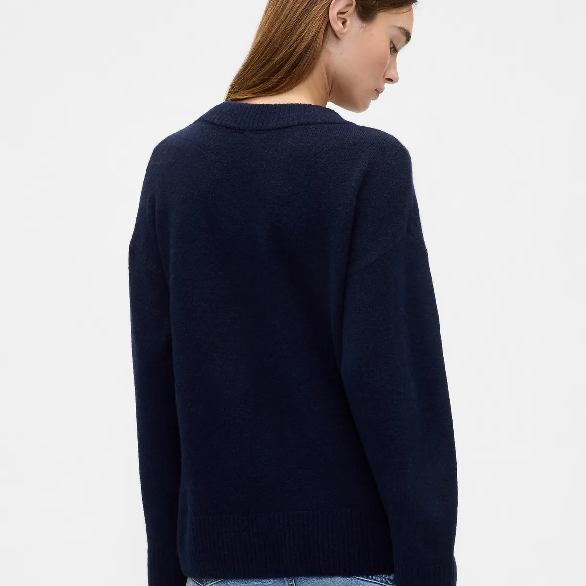 GAP - Sweater Mujer Gap Cuello V Azul