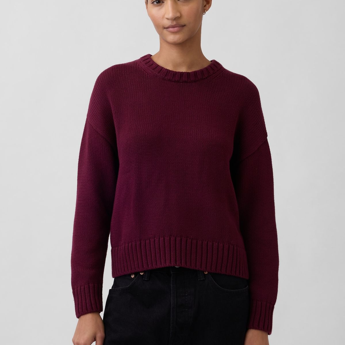 GAP - Sweater Mujer Crew Rojo Gap