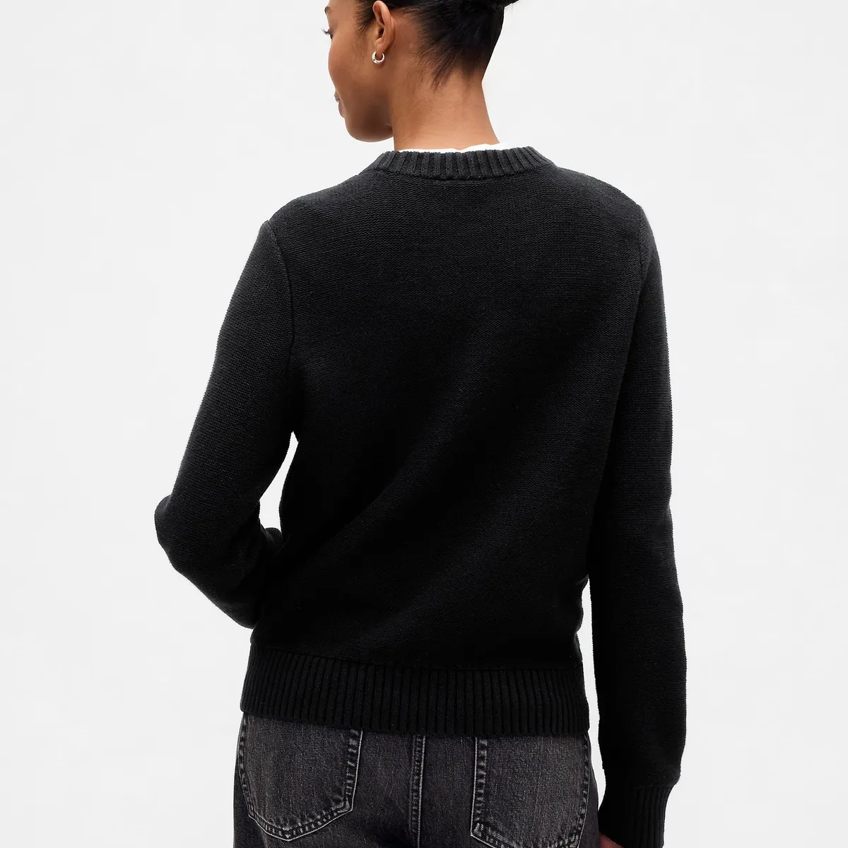 GAP - Sweater Mujer Cable Negro Gap