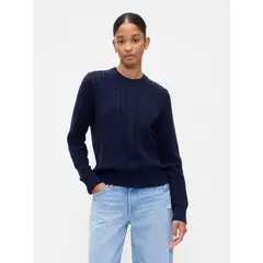 GAP - Sweater Mujer Cable Azul