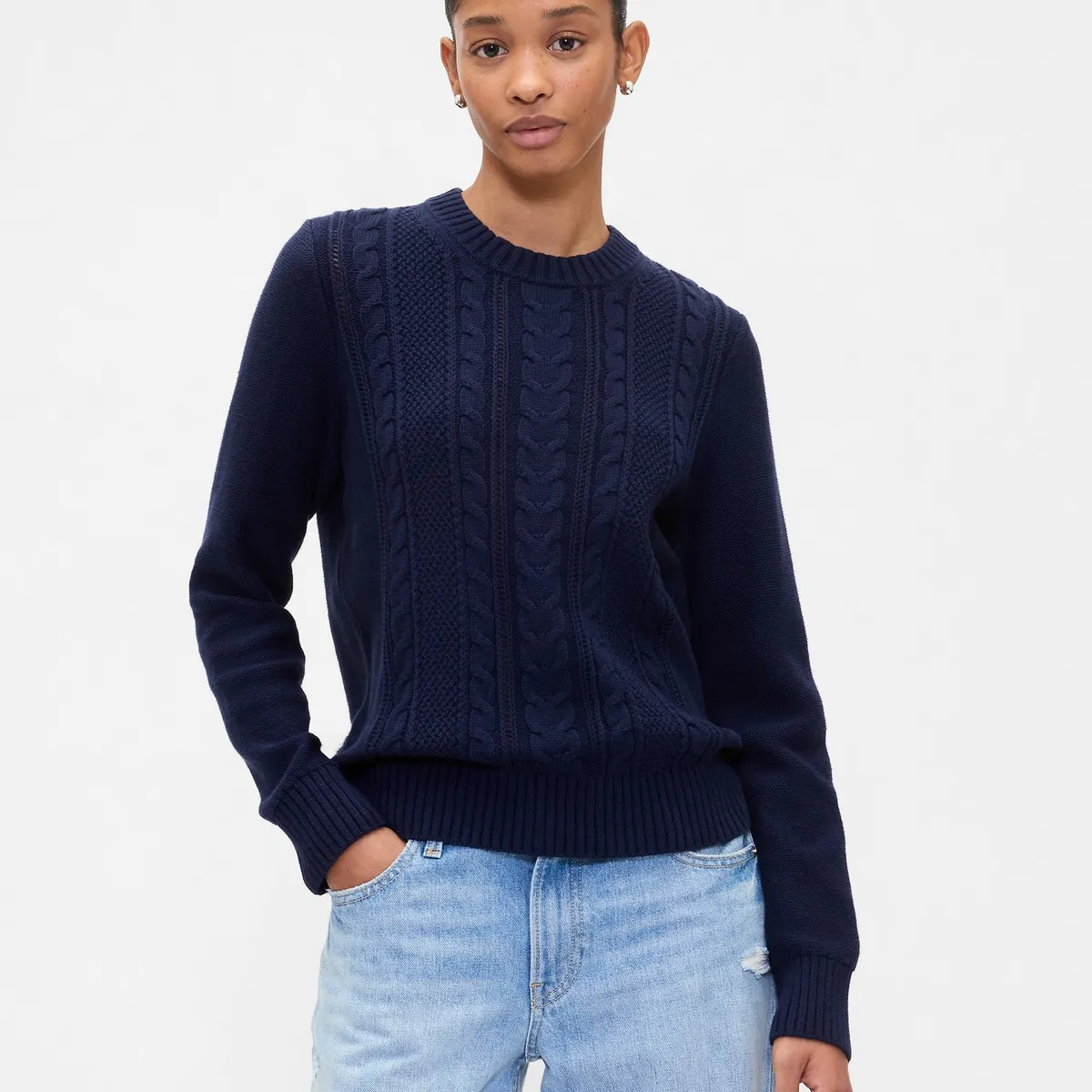 GAP - Sweater Mujer Gap Cable Azul