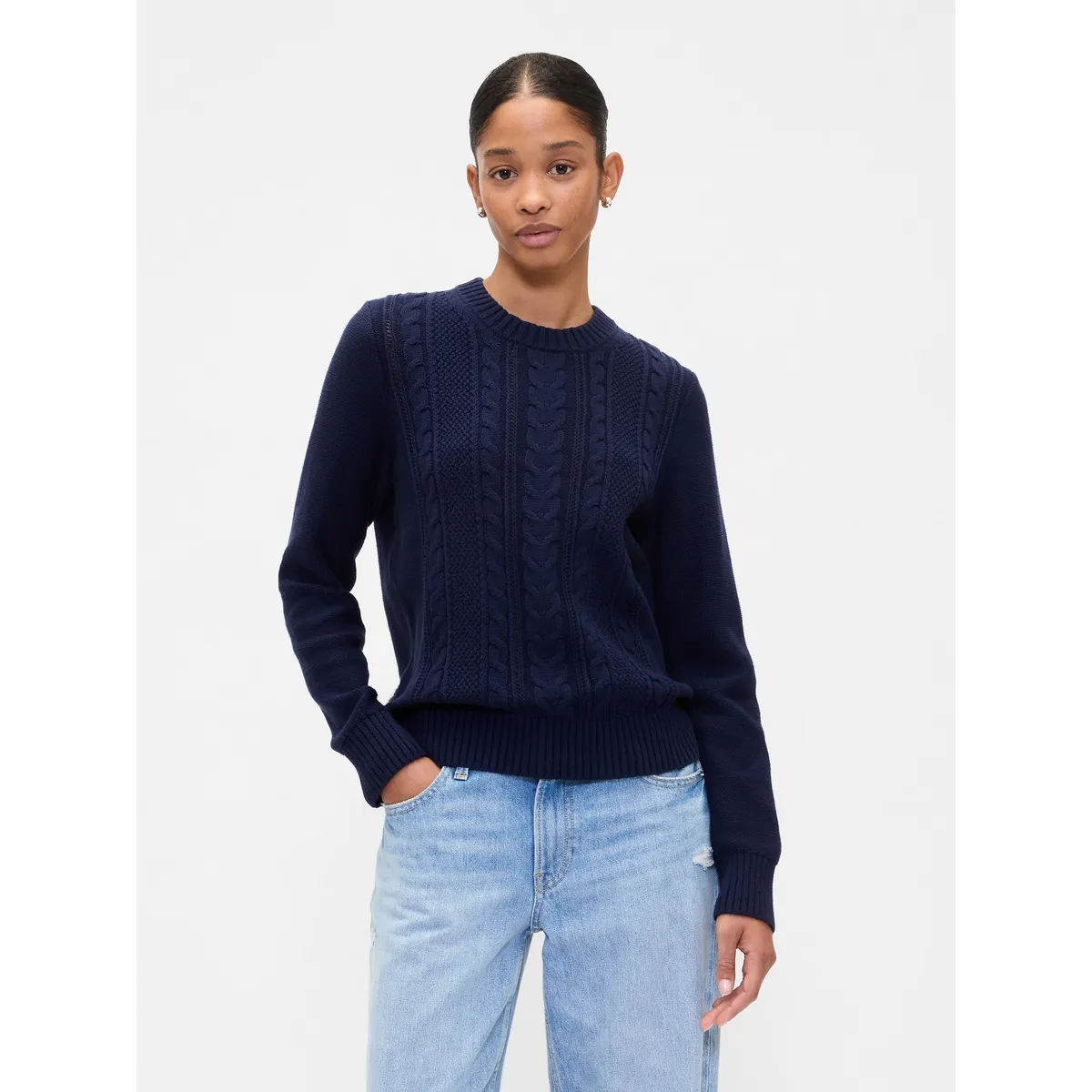 GAP - Sweater Mujer Gap Cable Azul