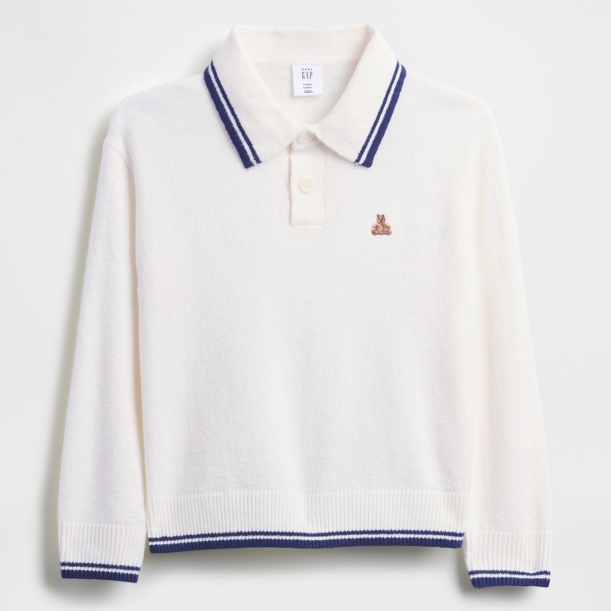 GAP - Sweater Toddler Niño Polo Blanco Gap