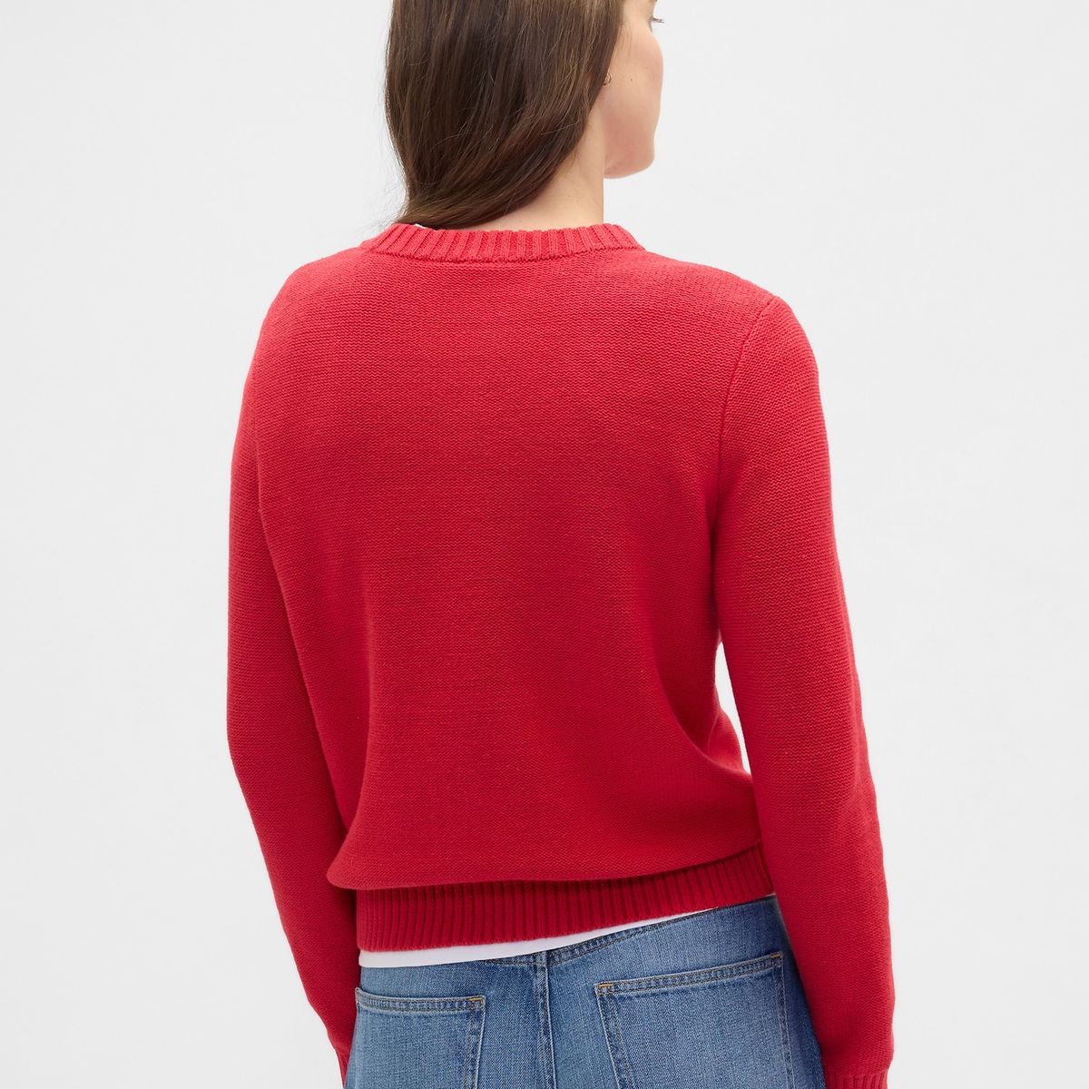GAP - Sweater Mujer Cable Rojo Gap