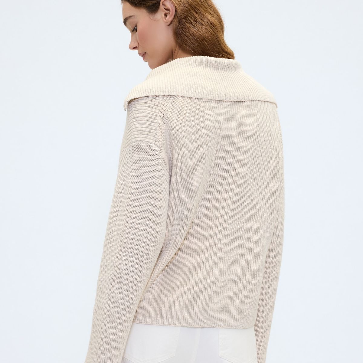 GAP - Sweater Mujer Quarter Blanco Gap