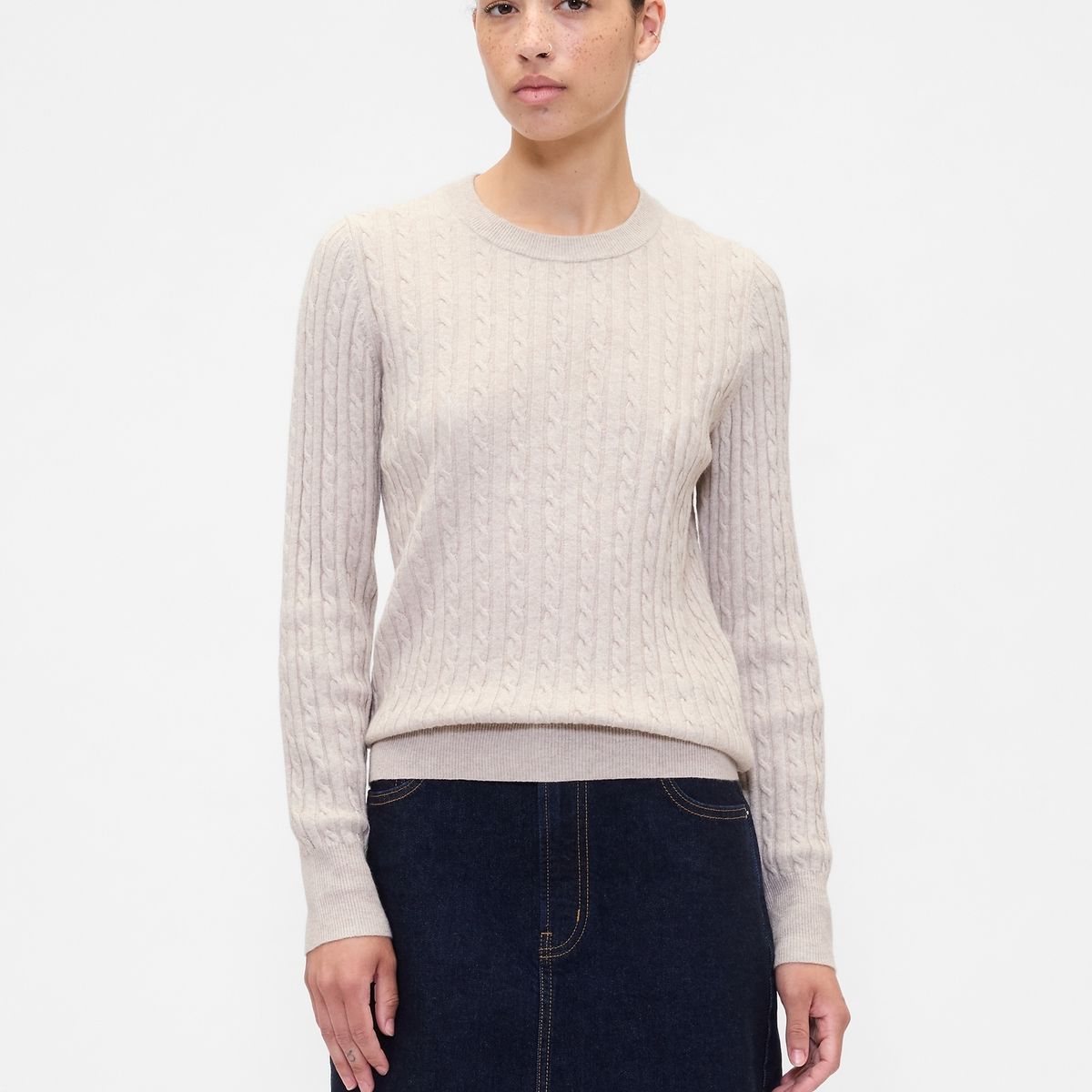 GAP - Sweater Mujer Cashsoft Blanco Gap