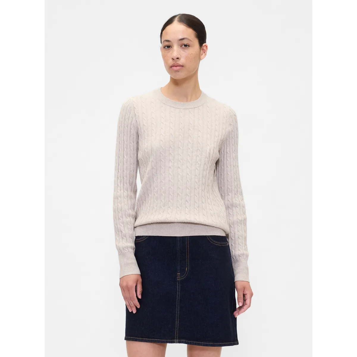 GAP - Sweater Mujer Cashsoft Blanco Gap
