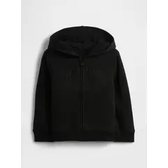 GAP - Polerón Toddler Niño Con Gorro Con Cierre Cozy Negro