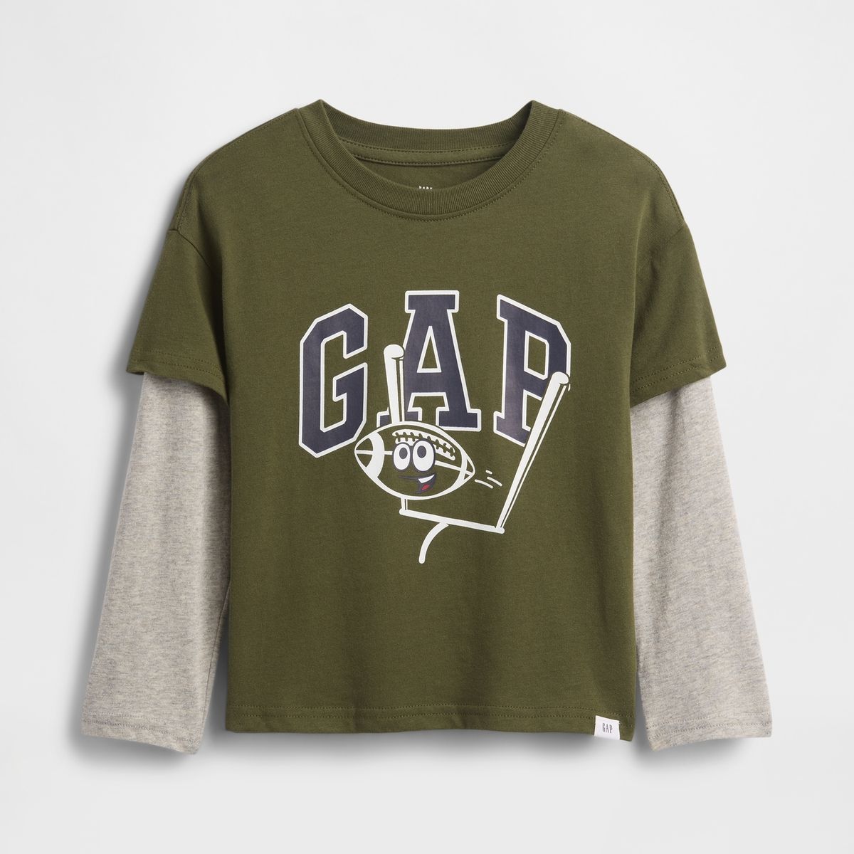 GAP - Polera Toddler Niño Gap Manga Larga Logo Verde