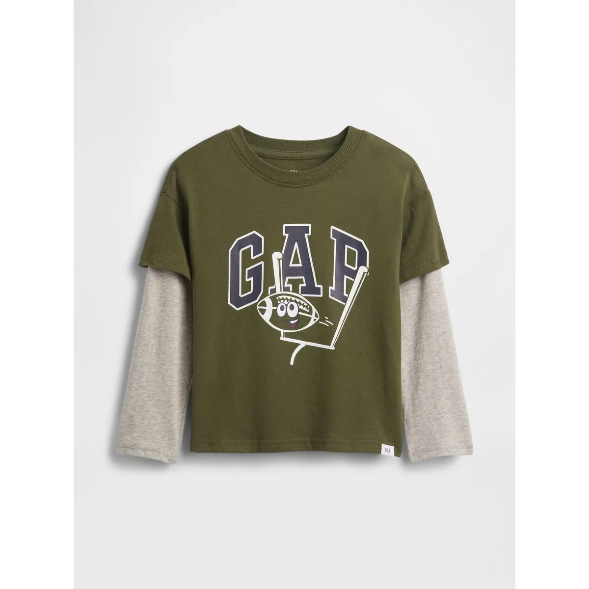 GAP - Polera Toddler Niño Gap Manga Larga Logo Verde