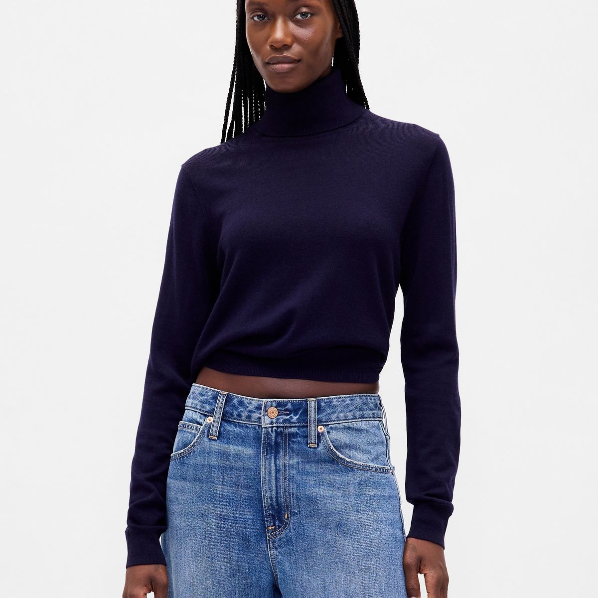 GAP - Sweater Mujer Merino Azul Gap