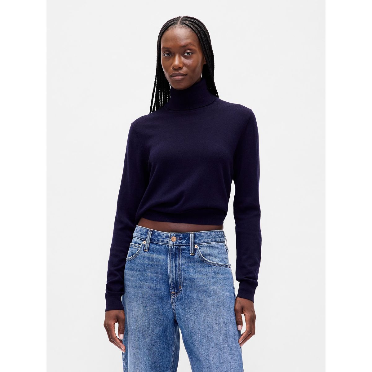 GAP - Sweater Mujer Merino Azul Gap