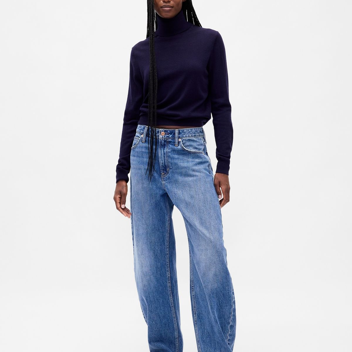 GAP - Sweater Mujer Merino Azul Gap