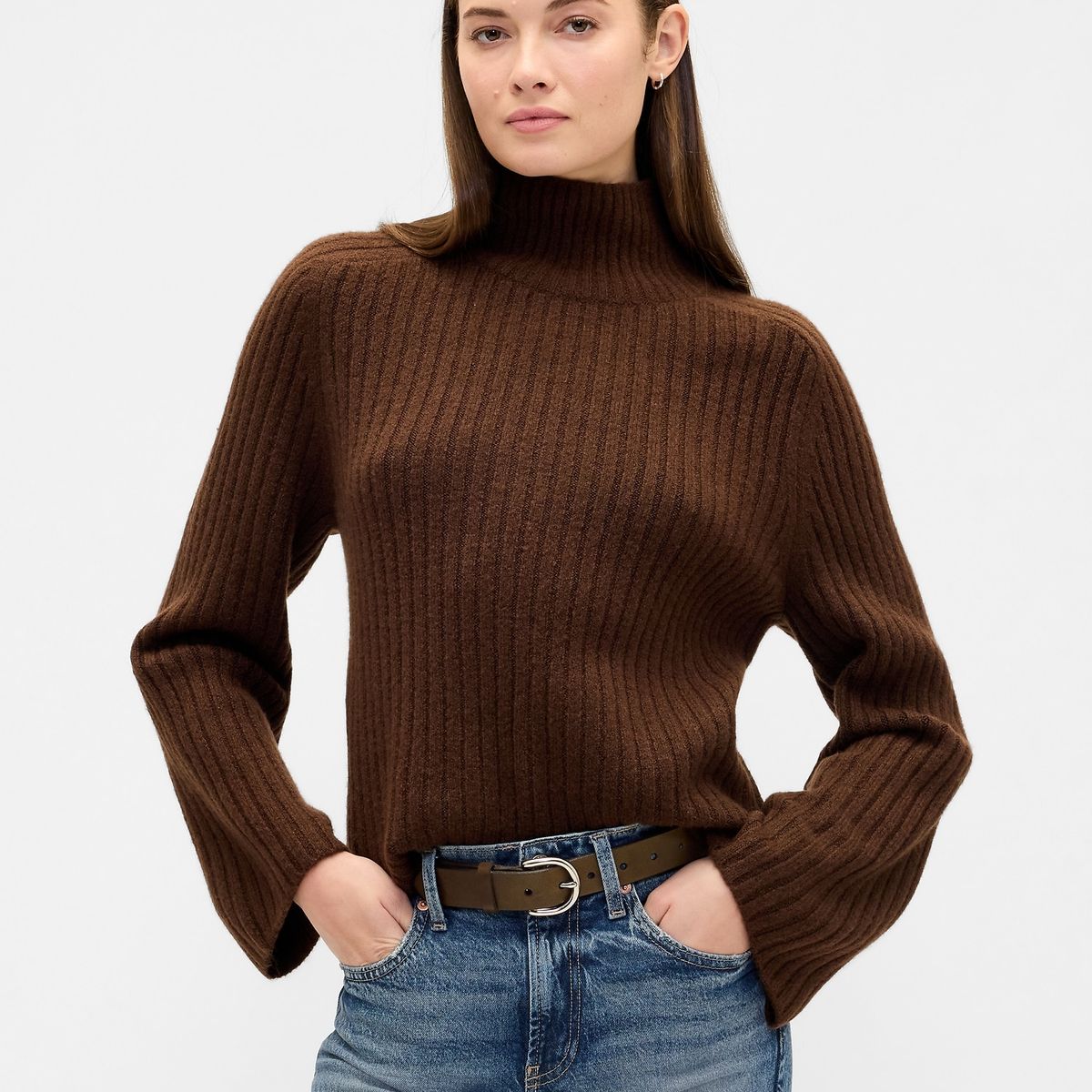 GAP - Sweater Mujer Café Gap