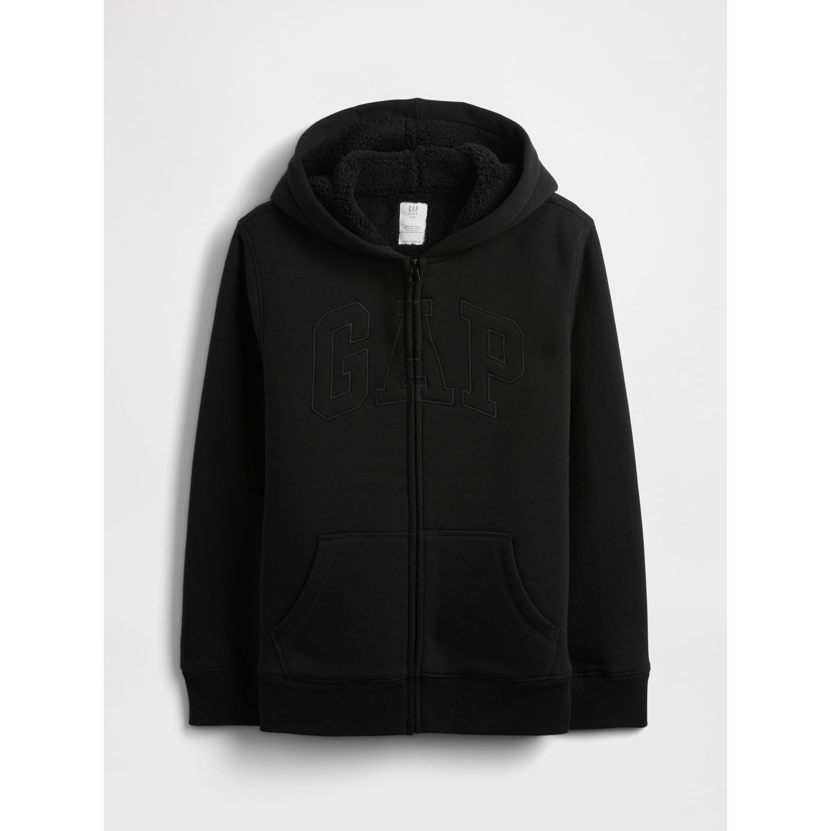 GAP - Polerón Niño Con Gorro Con Cierre Cozy Logo Negro Gap