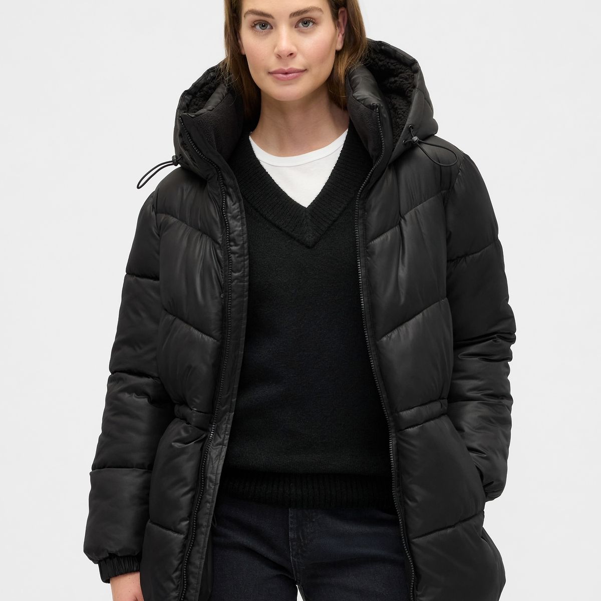 GAP - Chaqueta Mujer Puffer Negro Gap