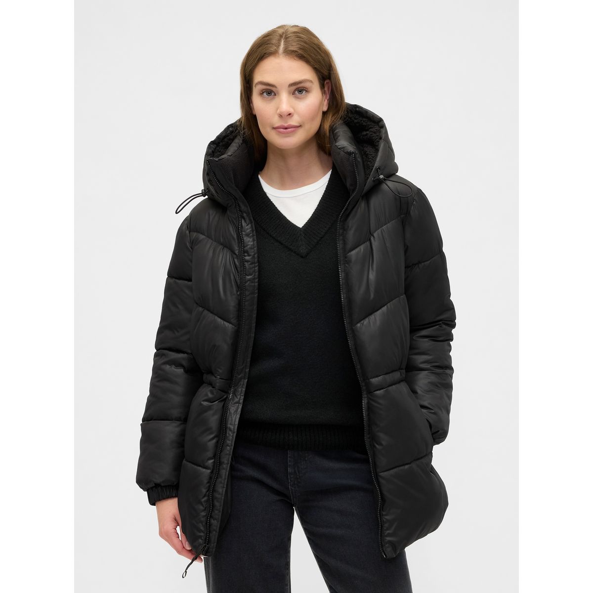 GAP - Chaqueta Mujer Puffer Negro Gap