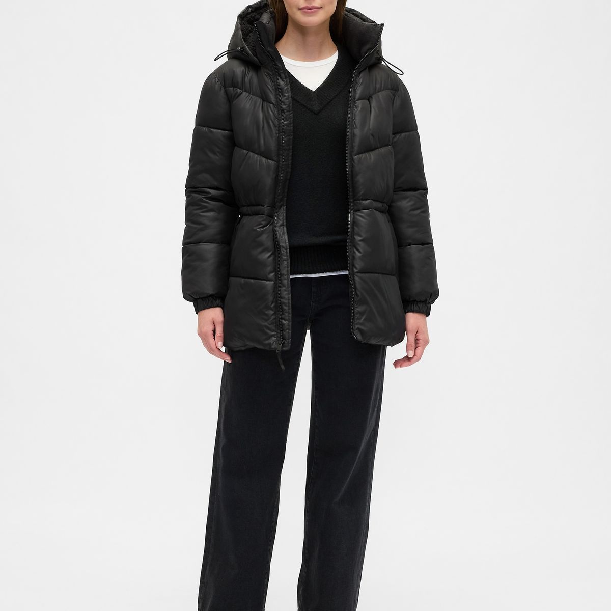 GAP - Chaqueta Mujer Puffer Negro Gap